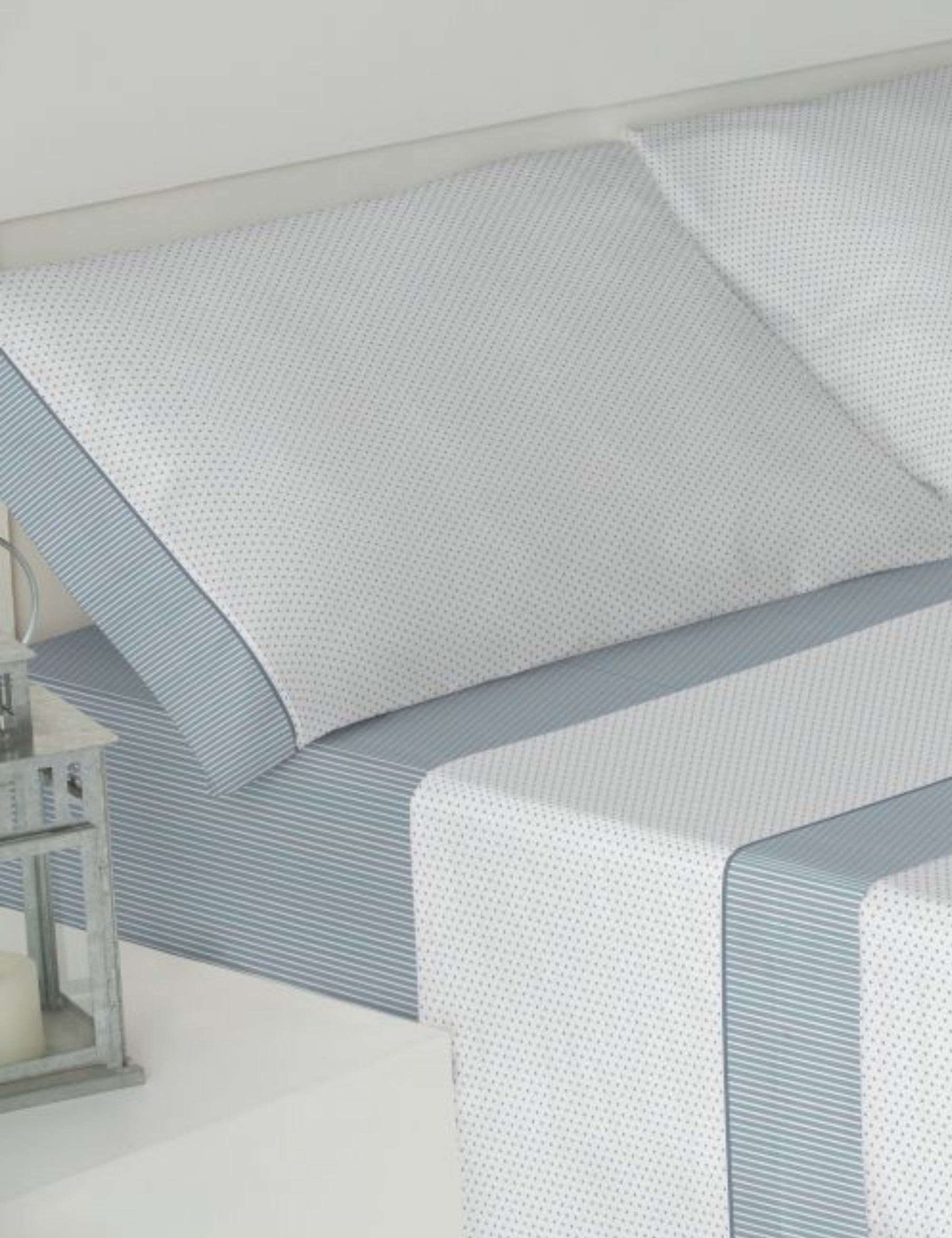 JUEGO DE SÁBANAS 100% ALGODÓN MIL RAYAS