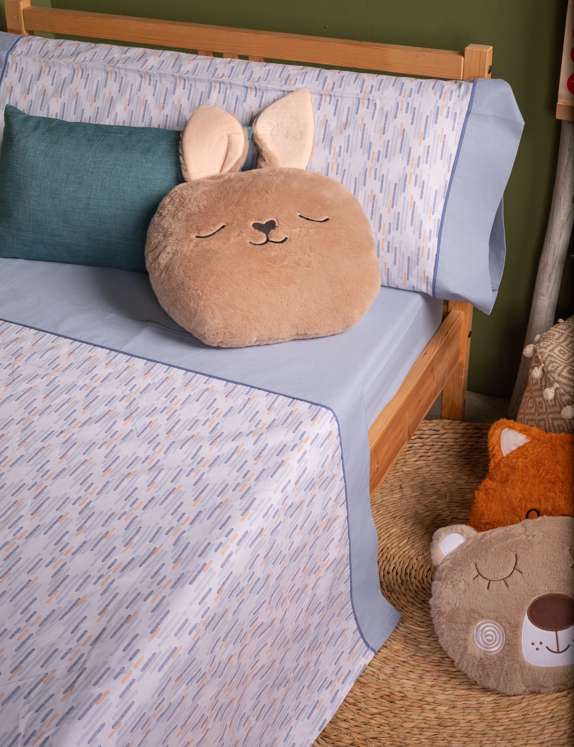 JUEGO DE SÁBANAS INFANTIL 100% ALGODÓN GOTAS