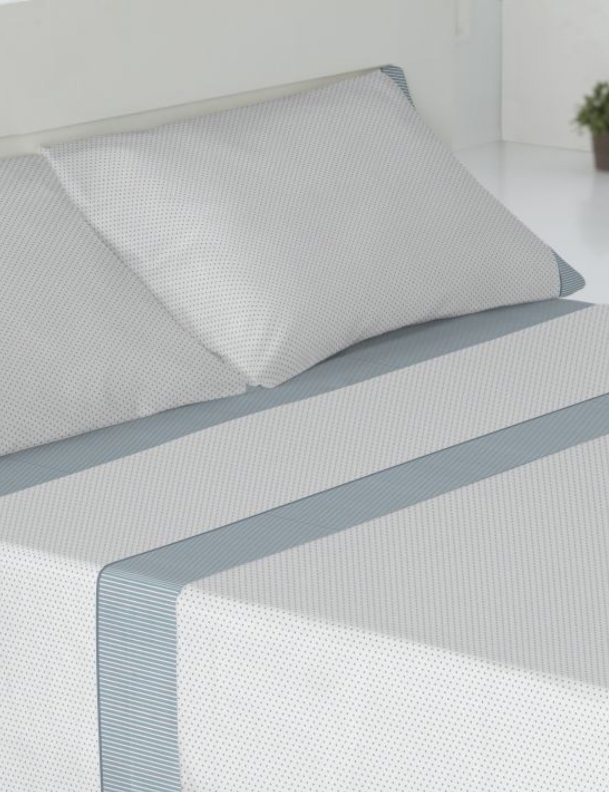 JUEGO DE SÁBANAS 100% ALGODÓN MIL RAYAS