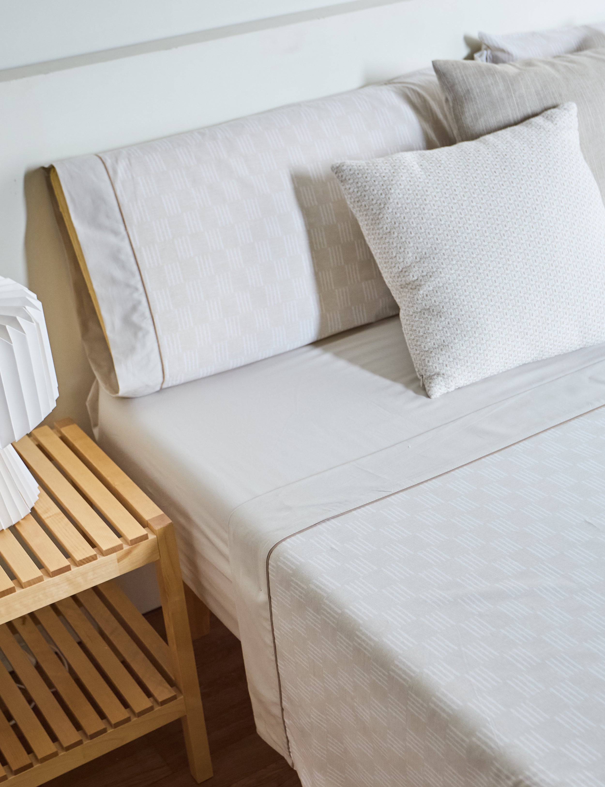 JUEGO DE SÁBANAS ALGODÓN HUELLAS