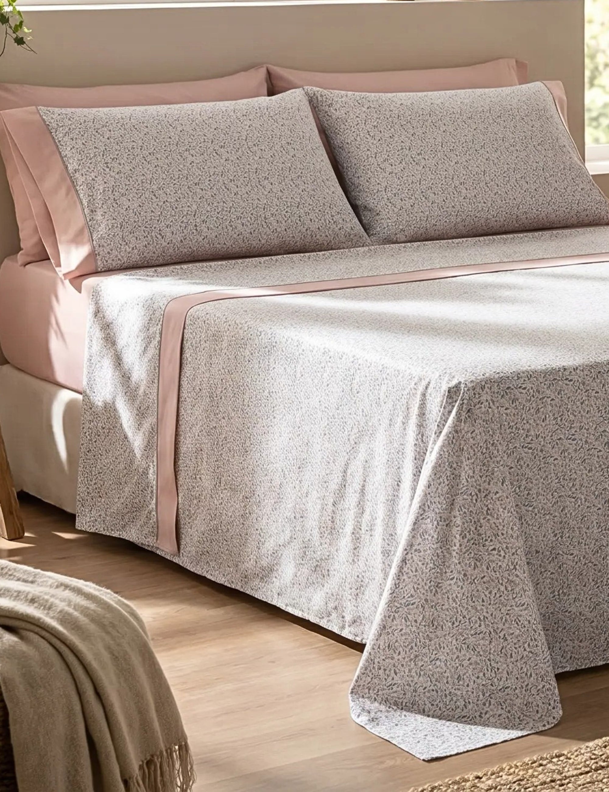 JUEGO DE SÁBANAS 100%  ALGODÓN AMAPOLA