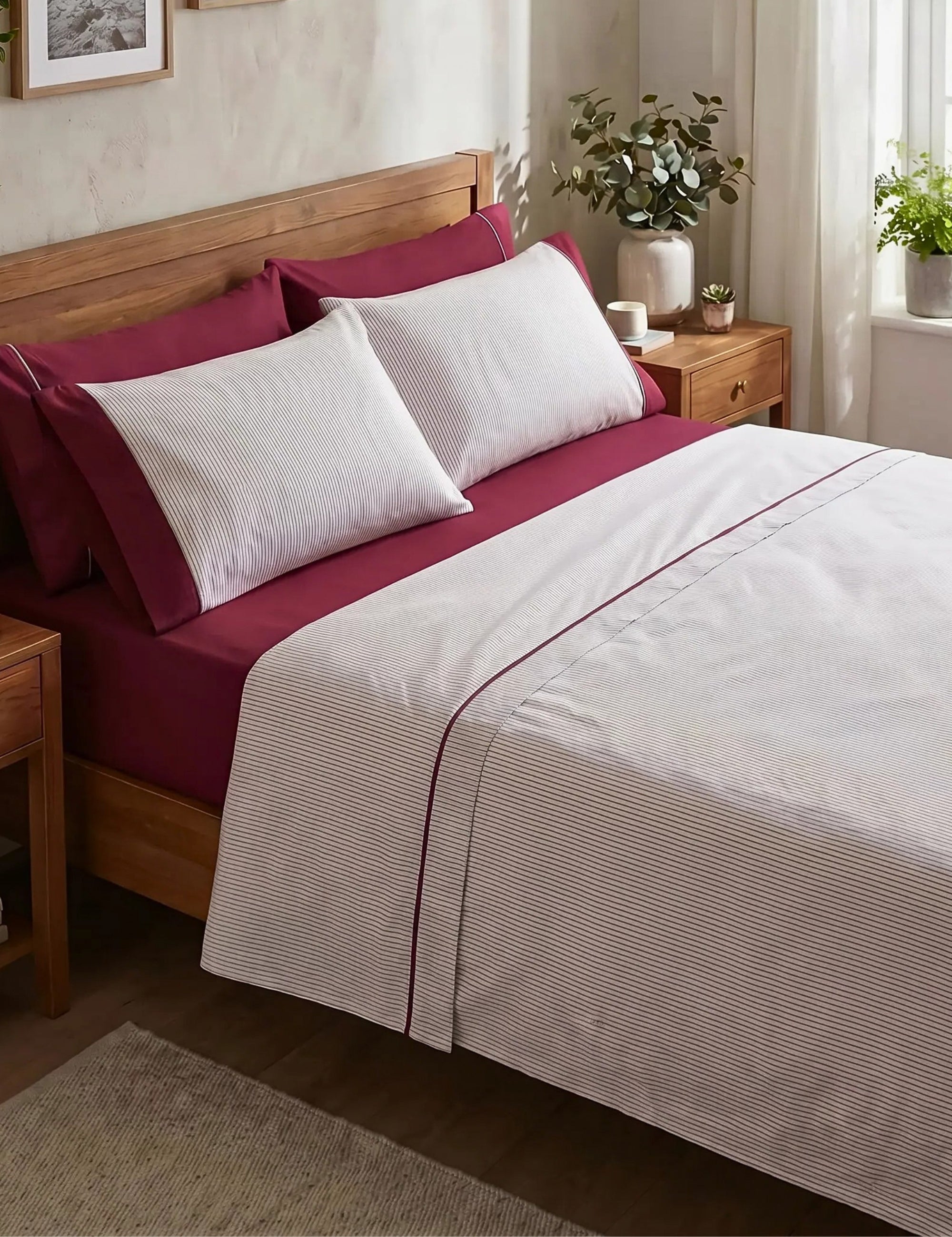 JUEGO DE SÁBANAS 100%  ALGODÓN TEXTURA