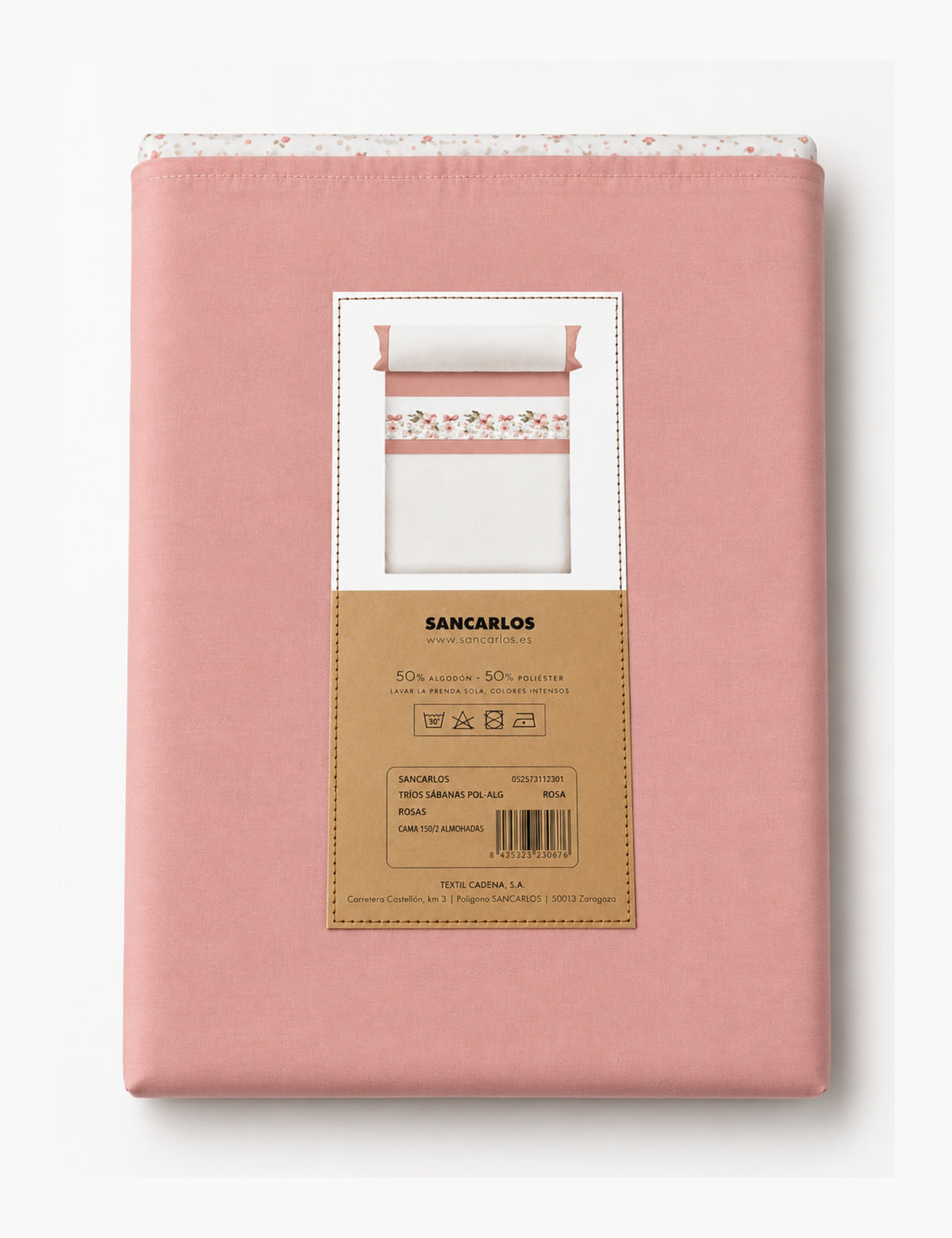 JUEGO DE SÁBANAS ROSAS